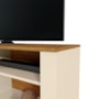 Rack Bancada Ilhéus Off White/Canela para TV até 55” - Mobler