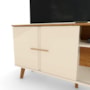 Rack Bancada Ilhéus Off White/Canela para TV até 55” - Mobler