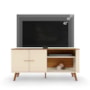 Rack Bancada Ilhéus Off White/Canela para TV até 55” - Mobler