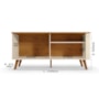 Rack Bancada Ilhéus Off White/Canela para TV até 55” - Mobler