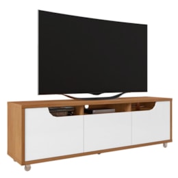 Rack Bancada Jersey Cedro/Branco para TV até 60” - Casa D