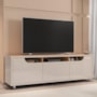 Rack Bancada Jersey Off White/Noce para TV até 60” - Casa D