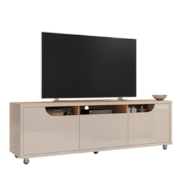 Rack Bancada Jersey Off White/Noce para TV até 60” - Casa D
