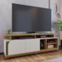 Rack Bancada Jurerê 1.8 Freijó/Off White Matte para TV até 75” - Colibri