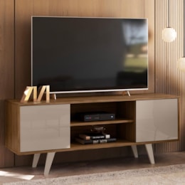 Rack Bancada Lisboa Fendi/Naturale para TV até 55” - Madetec Rack Bancada Lisboa Fendi/Naturale para TV até 55” - Madetec