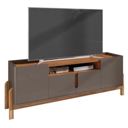 Rack Bancada Lizz 170cm Cinza Pérola/Cedro para TV até 60” - Casa D Rack Bancada Lizz 170cm Cinza Pérola/Cedro para TV até 60” - Casa D