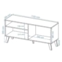 Rack Bancada Madri 115cm Nature/Off White para TV até 50” - Peternella Móveis
