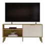 Rack Bancada Madri 115cm Nature/Off White para TV até 50” - Peternella Móveis