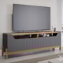 Rack Bancada Moema 185cm Grafite/Nature para TV até 70” - Permóbili