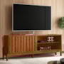 Rack Bancada New Aurora 188cm Cinamomo Mel para TV até 75” - Mobler