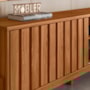 Rack Bancada New Aurora 188cm Cinamomo Mel para TV até 75” - Mobler