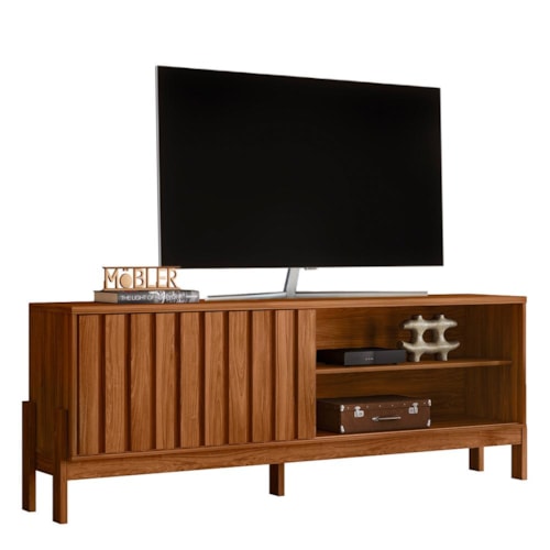 Rack Bancada New Aurora 188cm Cinamomo Mel para TV até 75” - Mobler