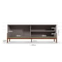 Rack Bancada New Aurora 188cm Grigio Fosco/Canela para TV até 75” - Mobler