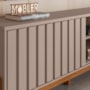 Rack Bancada New Aurora 188cm Grigio Fosco/Cinamomo Mel para TV até 75” - Mobler