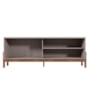 Rack Bancada New Aurora 188cm Grigio Fosco/Cinamomo Mel para TV até 75” - Mobler
