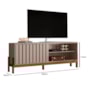 Rack Bancada New Aurora 188cm Grigio Fosco/Cinamomo Mel para TV até 75” - Mobler