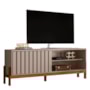 Rack Bancada New Aurora 188cm Grigio Fosco/Cinamomo Mel para TV até 75” - Mobler