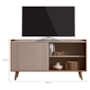 Rack Bancada New Austin 135,7cm Grigio Fosco/Cinamomo Mel para TV até 50” - Mobler