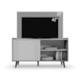 Rack Bancada New Austin Grigio Fosco/Canela para TV até 55” - Mobler