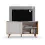 Rack Bancada New Austin Pérola Metalizado/Canela para TV até 55” - Mobler