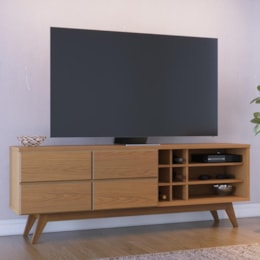 Rack Bancada Noronha Freijó para TV de 70” - Colibri Rack Bancada Noronha Freijó para TV de 70” - Colibri