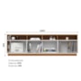 Rack Bancada Orion 180cm Off White/Cinamomo para TV até 80” - Móveis Henn