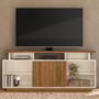 Rack Bancada Salvador 160cm Off White/Amêndoa para TV até 65” - Mobler