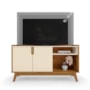 Rack Bancada Vitória Canela/Off White para TV até 55” - Mobler