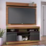 Rack Bancada Yara com Painel Maia Noce Milano/Preto Fosco para TV até 55” - Colibri