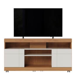Rack Bancada Yara Freijó/Off White para TV até 47” - Colibri Rack Bancada Yara Freijó/Off White para TV até 47” - Colibri