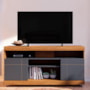 Rack Bancada Yara Noce Milano/Preto Fosco para TV até 47” - Colibri