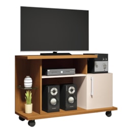 Rack Smart Cinamomo/Off White para TV até 26" - HB Móveis Rack Smart Cinamomo/Off White para TV até 26" - HB Móveis