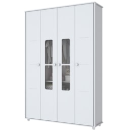 Roupeiro Aquarela 04 Portas Branco - Móveis Henn Roupeiro Aquarela 04 Portas Branco - Móveis Henn