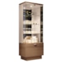 Sala de Jantar com Cristaleira Aura e Buffet Aparador Sollare Castanho/Off White - HB Móveis