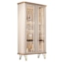 Sala de Jantar com Cristaleira Évora e Balcão Buffet Benvenuto Off White/Cinamomo - HB Móveis