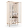 Sala de Jantar com Cristaleira Évora e Balcão Buffet Benvenuto Off White/Cinamomo - HB Móveis