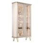 Sala de Jantar com Cristaleira Évora e Balcão Buffet Saluti Off White/Champanhe - HB Móveis