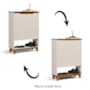 Sapateira Hall Flow 2 Portas Off White/Freijó – EJ Móveis