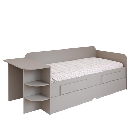 Sofá Cama Helena Fendi com Escrivaninha e Colchões Light D33 - Permóbili Baby