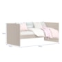 Sofá Cama Solteiro Lotus Areia Fosco - Reller Móveis