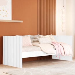 Sofá Cama Solteiro Lotus Branco Fosco - Reller Móveis