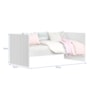 Sofá Cama Solteiro Lotus Branco Fosco - Reller Móveis