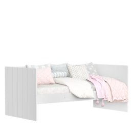 Sofá Cama Solteiro Lotus Branco Fosco - Reller Móveis