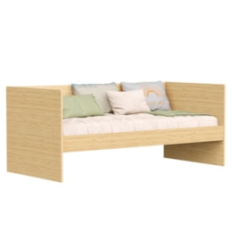 Sofá Cama Solteiro Nino Naturale com Colchão Light D33 - Reller Móveis