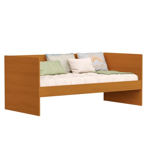 Sofá Cama Solteiro Nino Savana Fosco com Colchão Light D33 - Reller Móveis