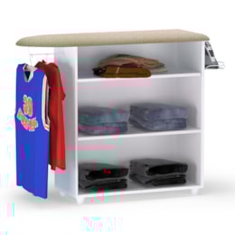 Tábua de Passar Roupa Bianca Max com Balcão 2 Portas Branco - AJL Móveis Tábua de Passar Roupa Bianca Max com Balcão 2 Portas Branco - AJL Móveis