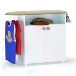 Tábua de Passar Roupa Bianca Max com Balcão 2 Portas Branco - AJL Móveis Tábua de Passar Roupa Bianca Max com Balcão 2 Portas Branco - AJL Móveis