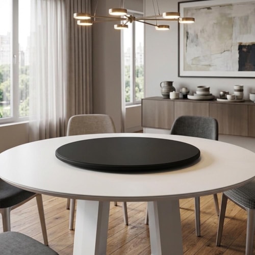 Tampo Giratório Melissa para Mesa de Jantar Preto - New Ceval 