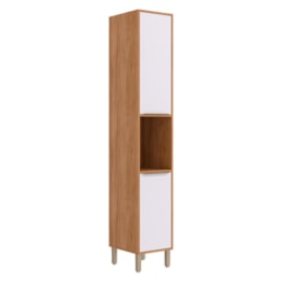 Torre Nicho Esplêndida Brilhante Celeste Áurea 37cm 2 Portas Cinamomo/Branco - MGM Torre Nicho Esplêndida Brilhante Celeste Áurea 37cm 2 Portas Cinamomo/Branco - MGM