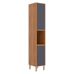 Torre Nicho Esplêndida Brilhante Celeste Áurea 37cm 2 Portas Cinamomo/Titânio - MGM Torre Nicho Esplêndida Brilhante Celeste Áurea 37cm 2 Portas Cinamomo/Titânio - MGM